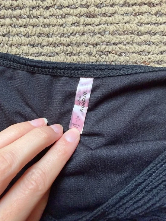 Ardene Black Ribbed Bikini Bottom - Picture 3 of 4